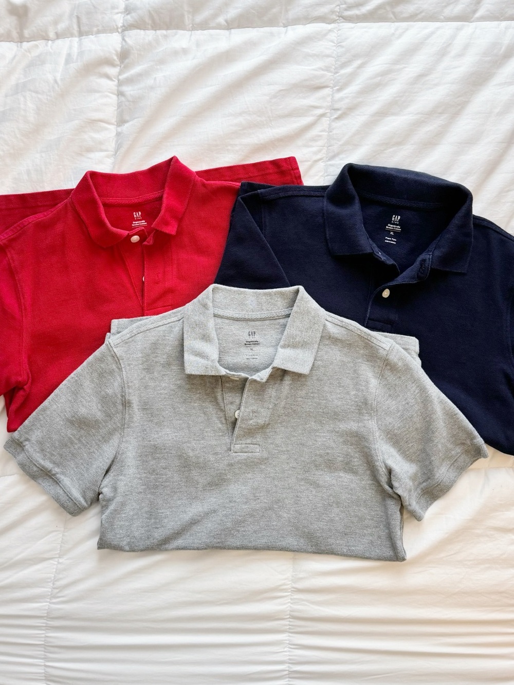 GAP Kids Polo Shirts Size XL (set of 3)